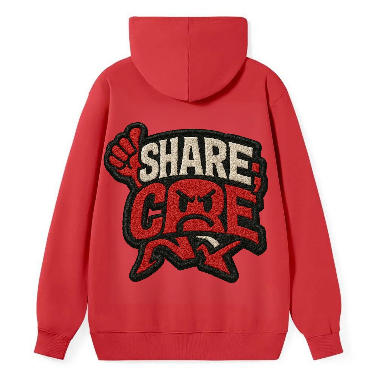 SHARE;CARE TOO MUCH Oversharer Green Hat - Classic Pullover Hoodie - Red