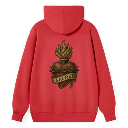 Sacred Heart  - Classic Pullover Hoodie - Red