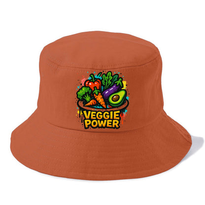 Colorful vegetables and plants on plate - plant-based lifestyle, veggie power - Bucket Hat - Red