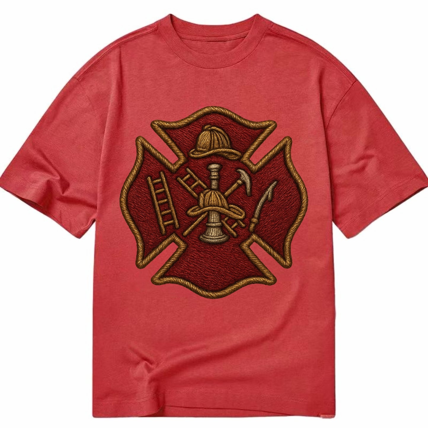 Maltese Cross  - Classic T-shirt - Red