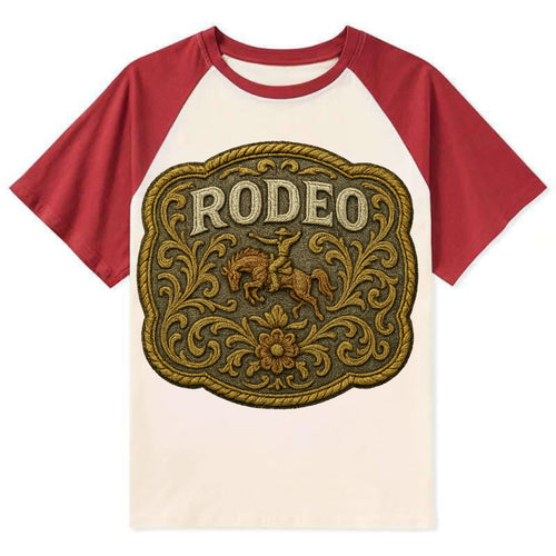 Rodeo Buckle  - Contrast Raglan T-shirt