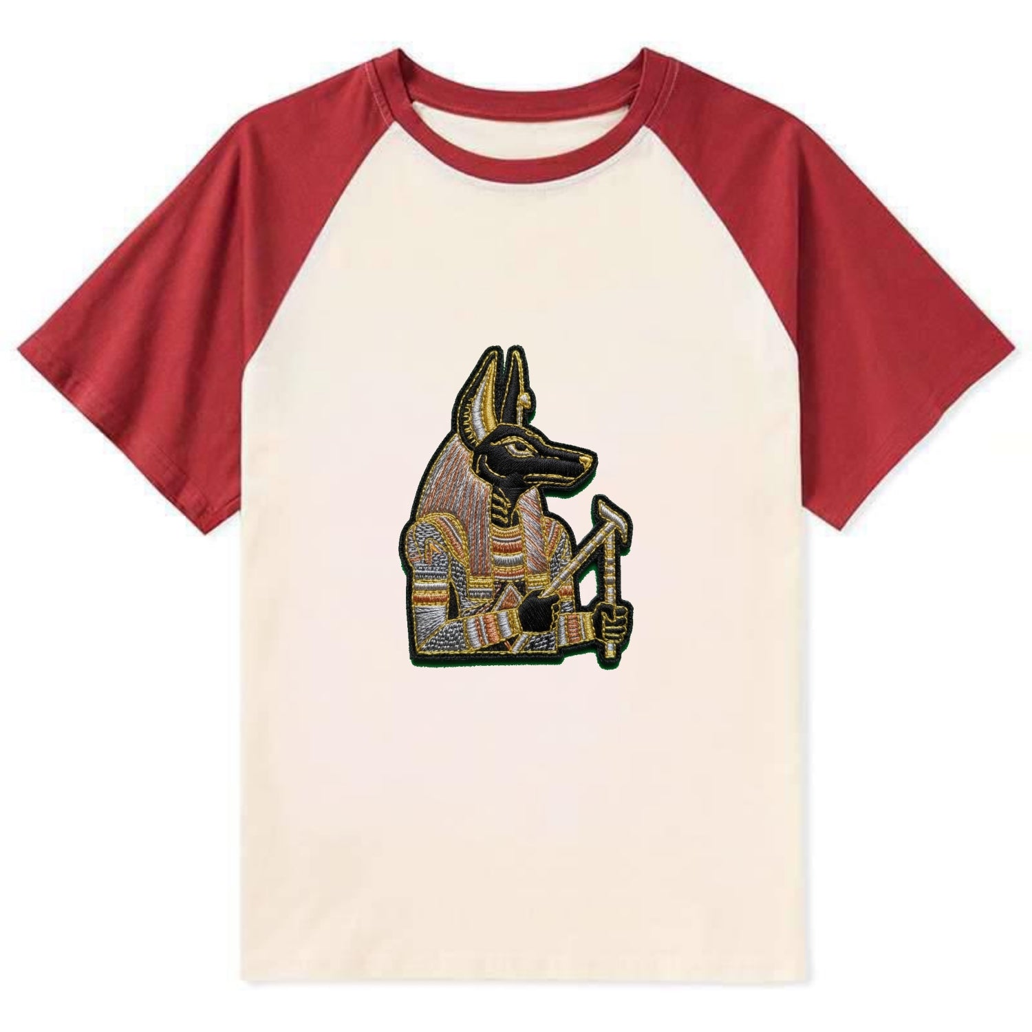 Anubis - Contrast Raglan T-shirt - Red