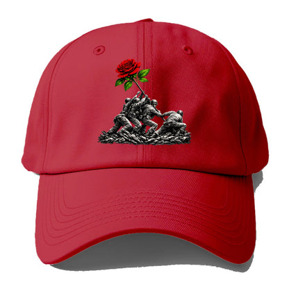 Iwo Jima Rose - Baseball Cap - Red
