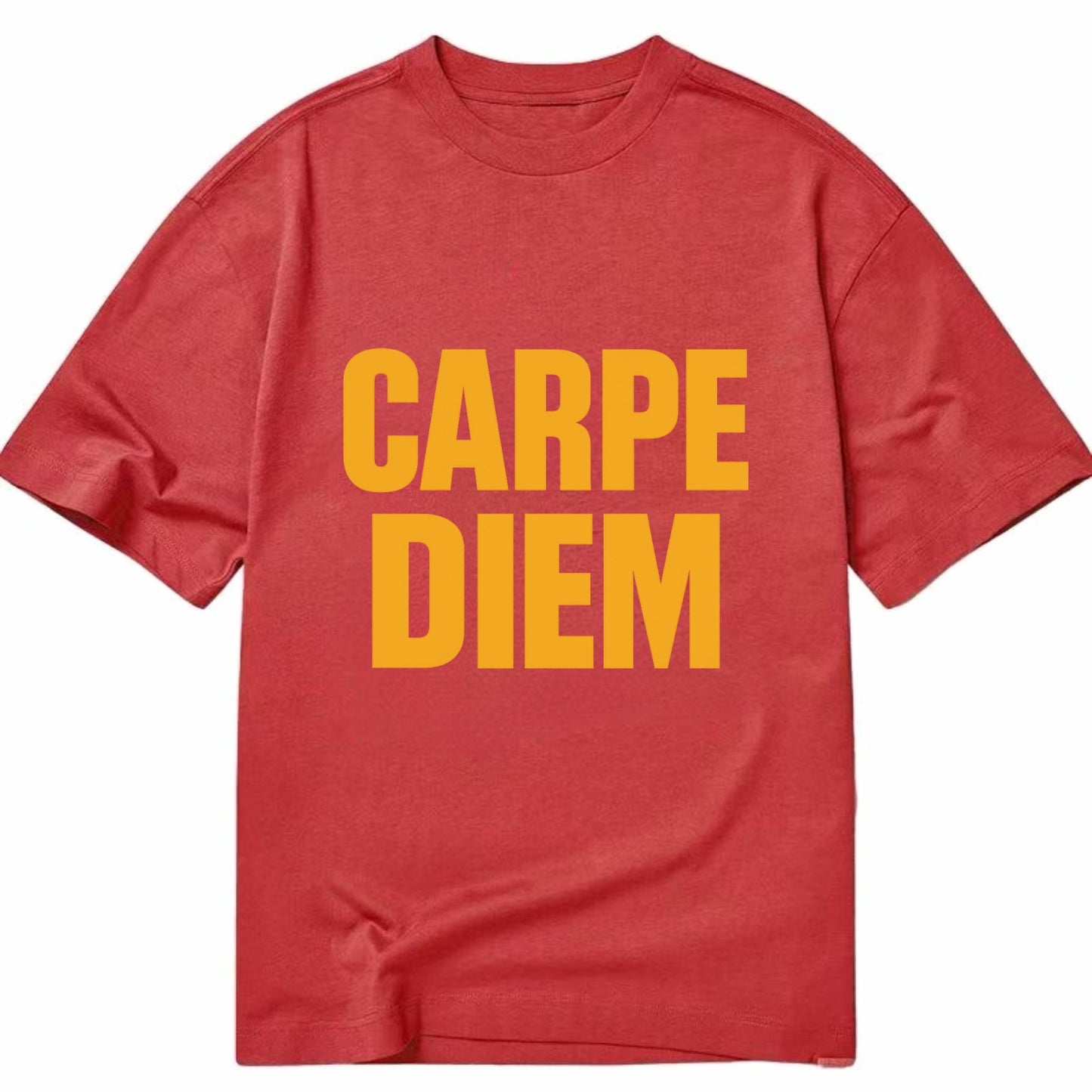 Bold typography design - "CARPE DIEM" - seize the day - Classic T-shirt - Red