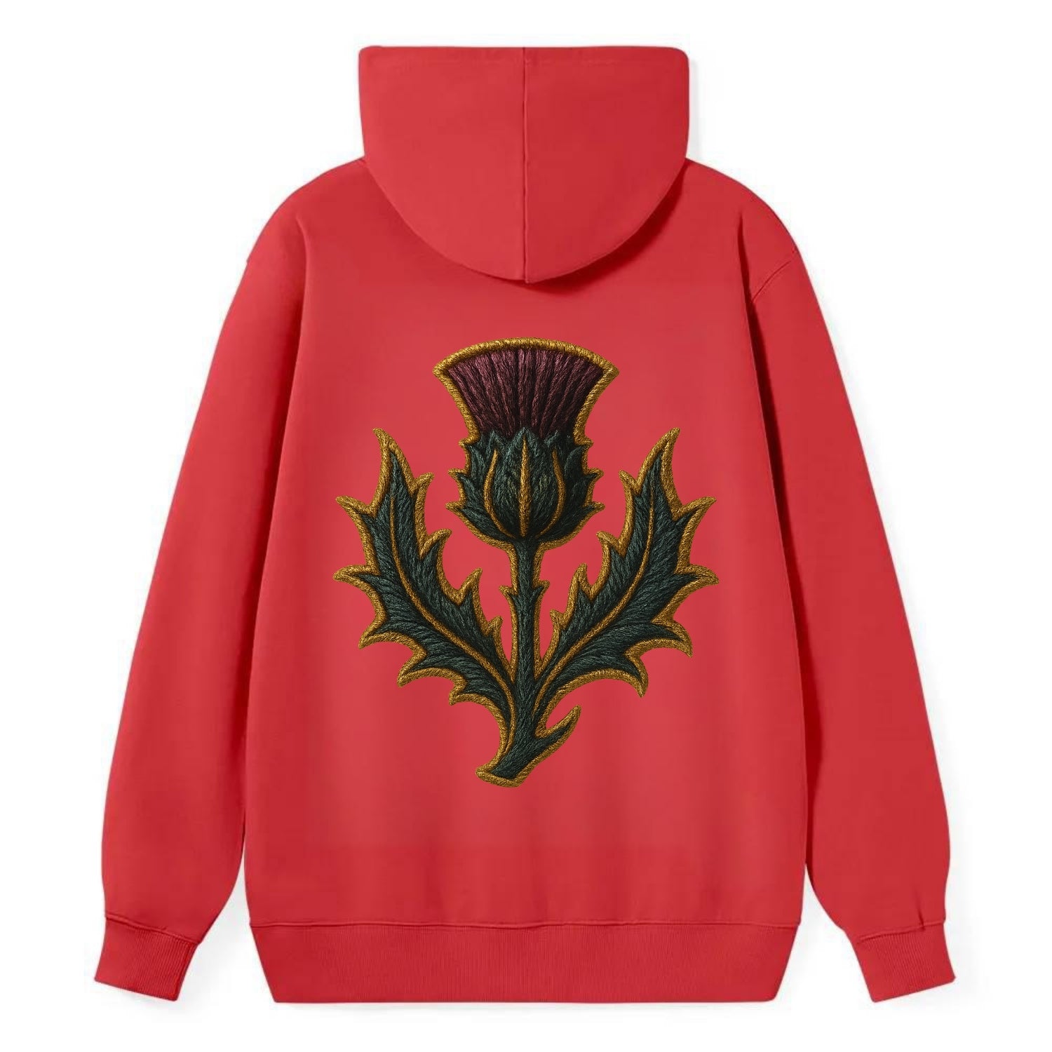 Scottish Thistle  - Classic Pullover Hoodie - Red