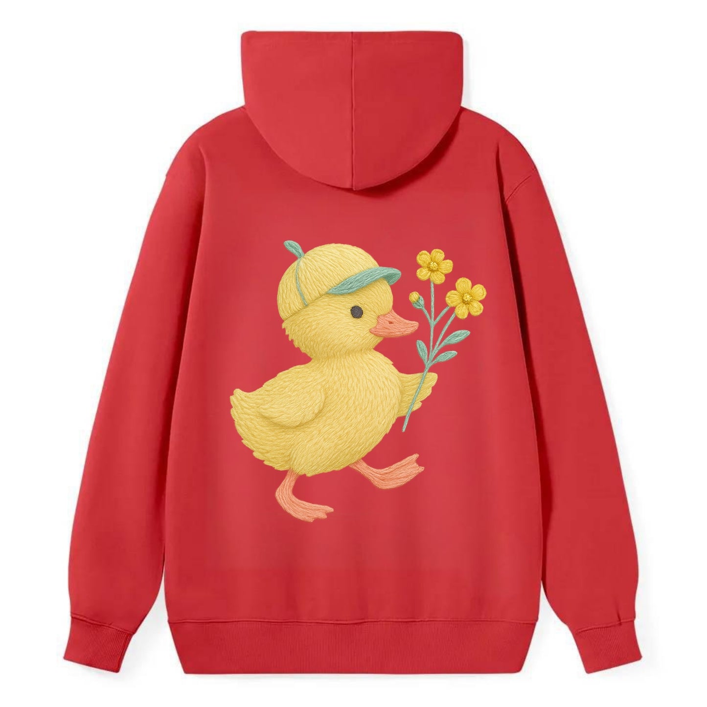 Yellow Duckling - Classic Pullover Hoodie - Red