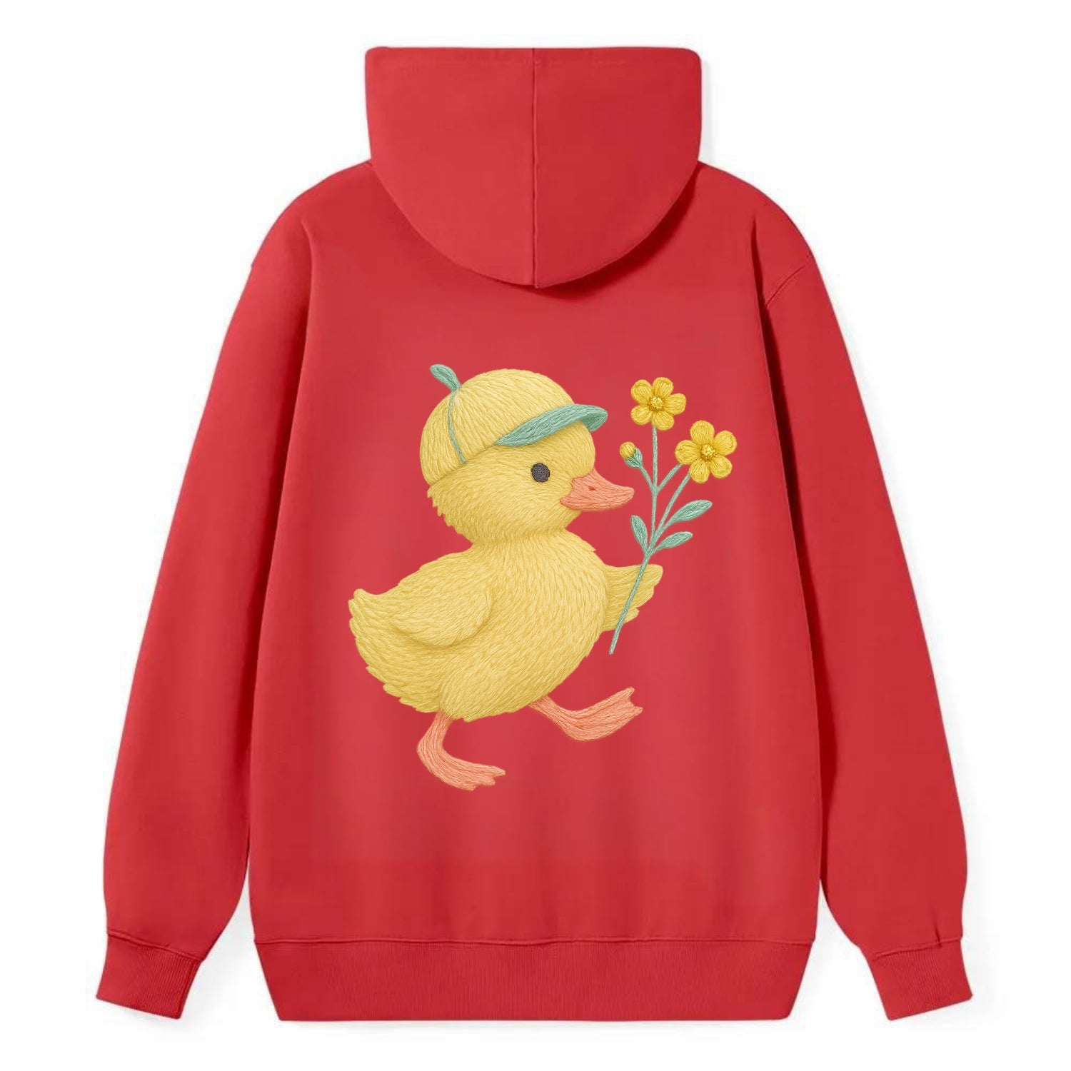 Yellow Duckling - Classic Pullover Hoodie - Red