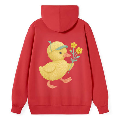 Yellow Duckling - Classic Pullover Hoodie - Red