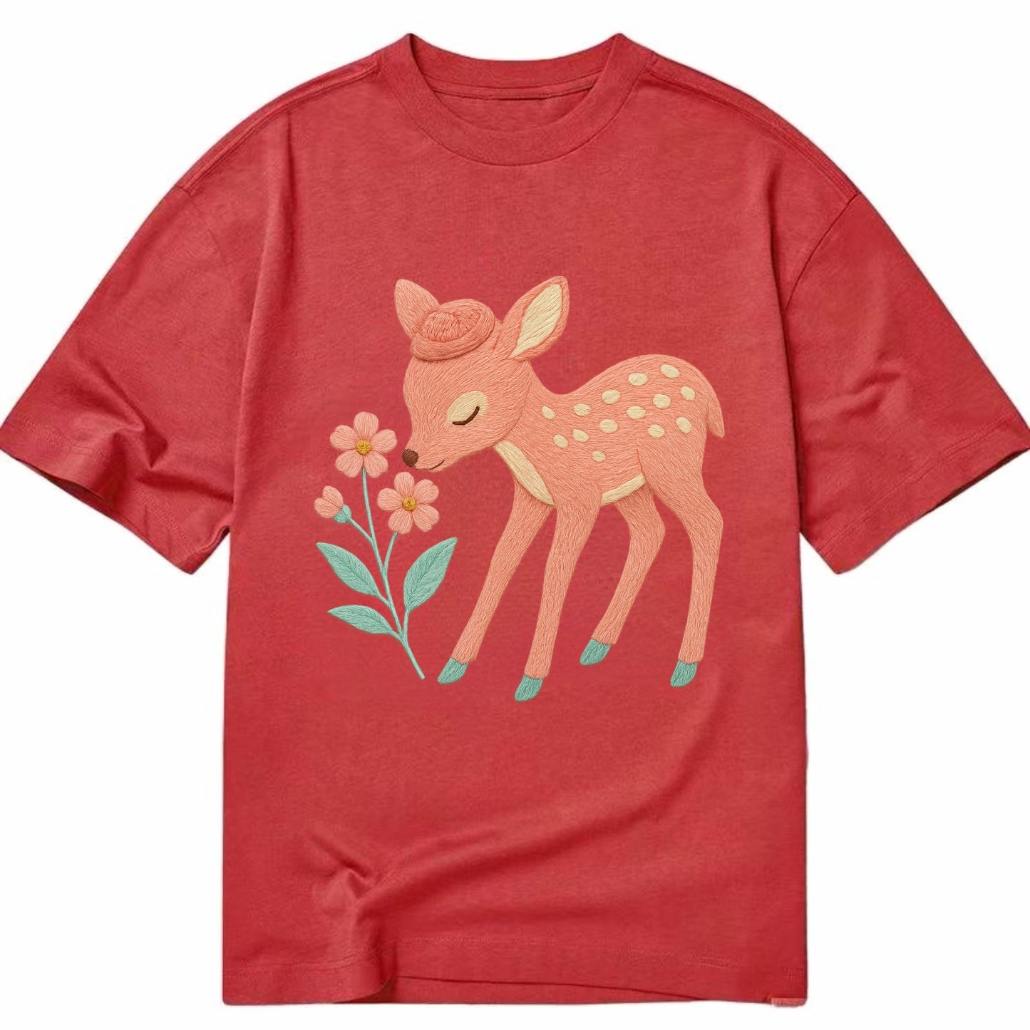 Coral Fawn - Classic T-shirt - Red