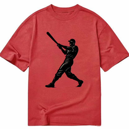 Baseball batter in full swing - Classic T-shirt - Red
