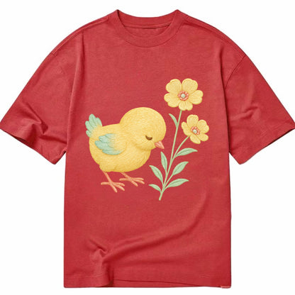 Yellow Chick - Classic T-shirt - Red