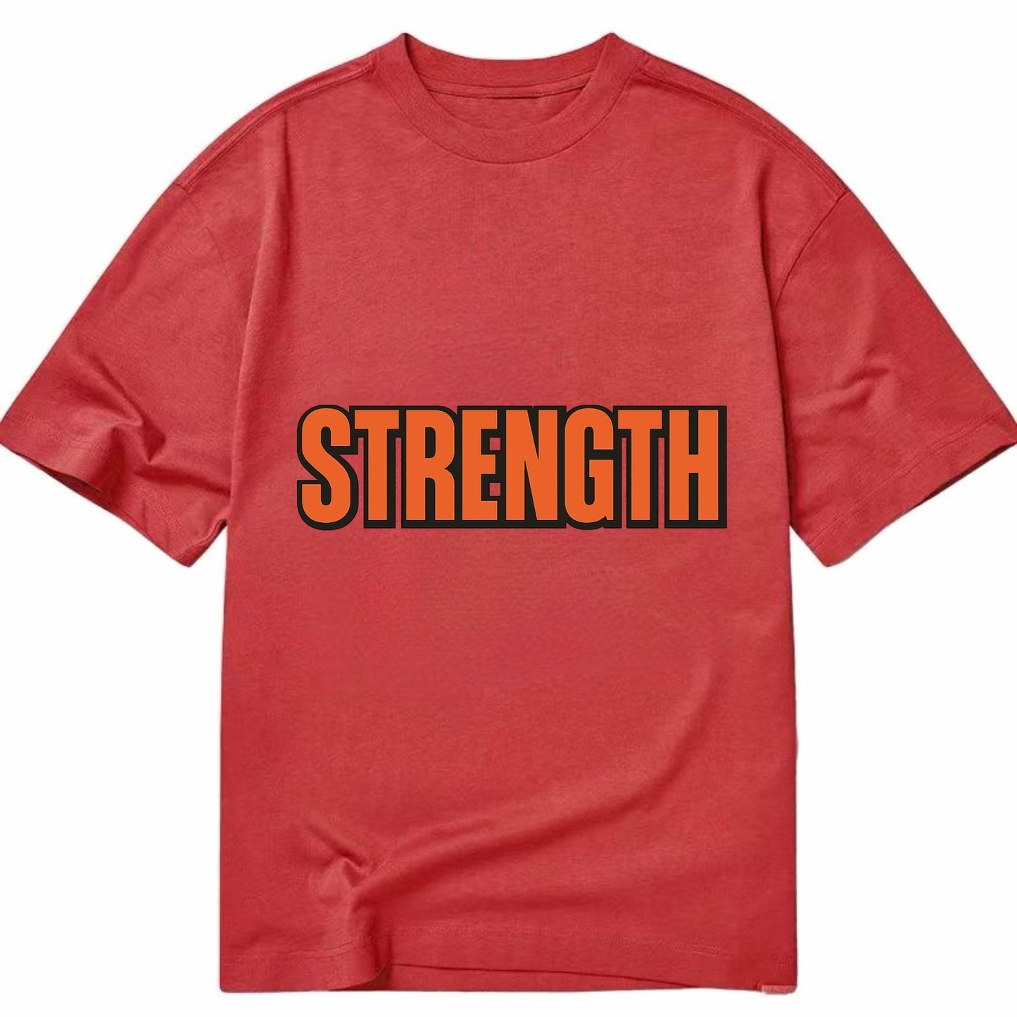 Bold typography design - "STRENGTH" - inner power, resilience, fortitude - Classic T-shirt - Red