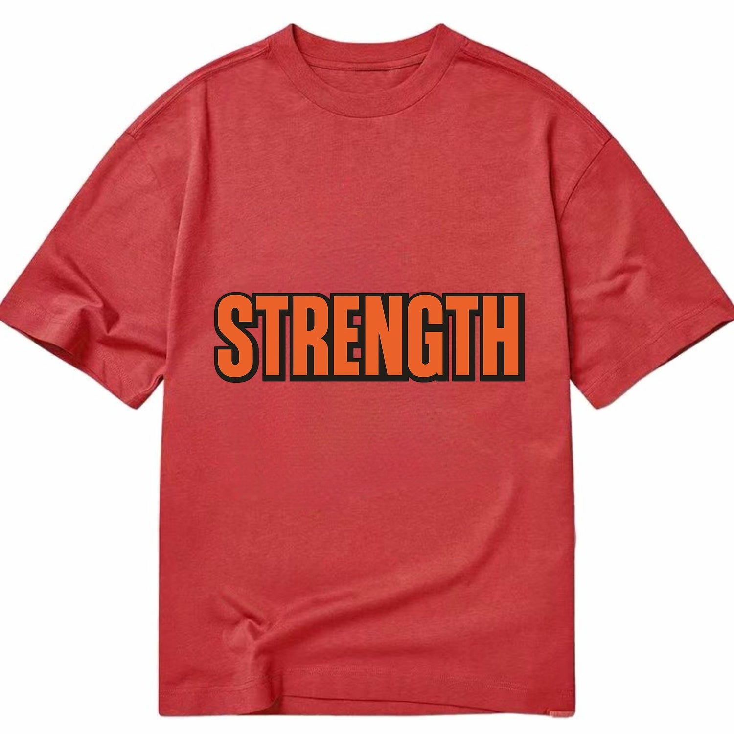Bold typography design - "STRENGTH" - inner power, resilience, fortitude - Classic T-shirt - Red