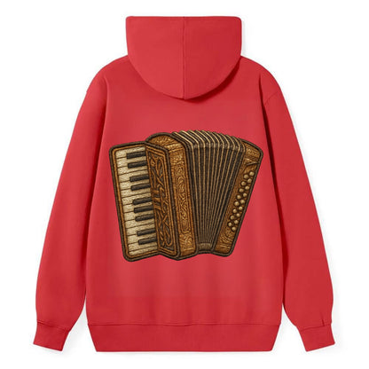Accordion  - Classic Pullover Hoodie - Red