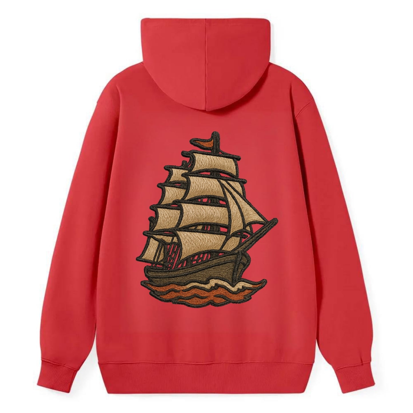 Sailing Ship  - Classic Pullover Hoodie - Red