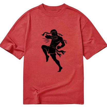 Thai Muay Thai fighter elbow strike - Classic T-shirt - Red