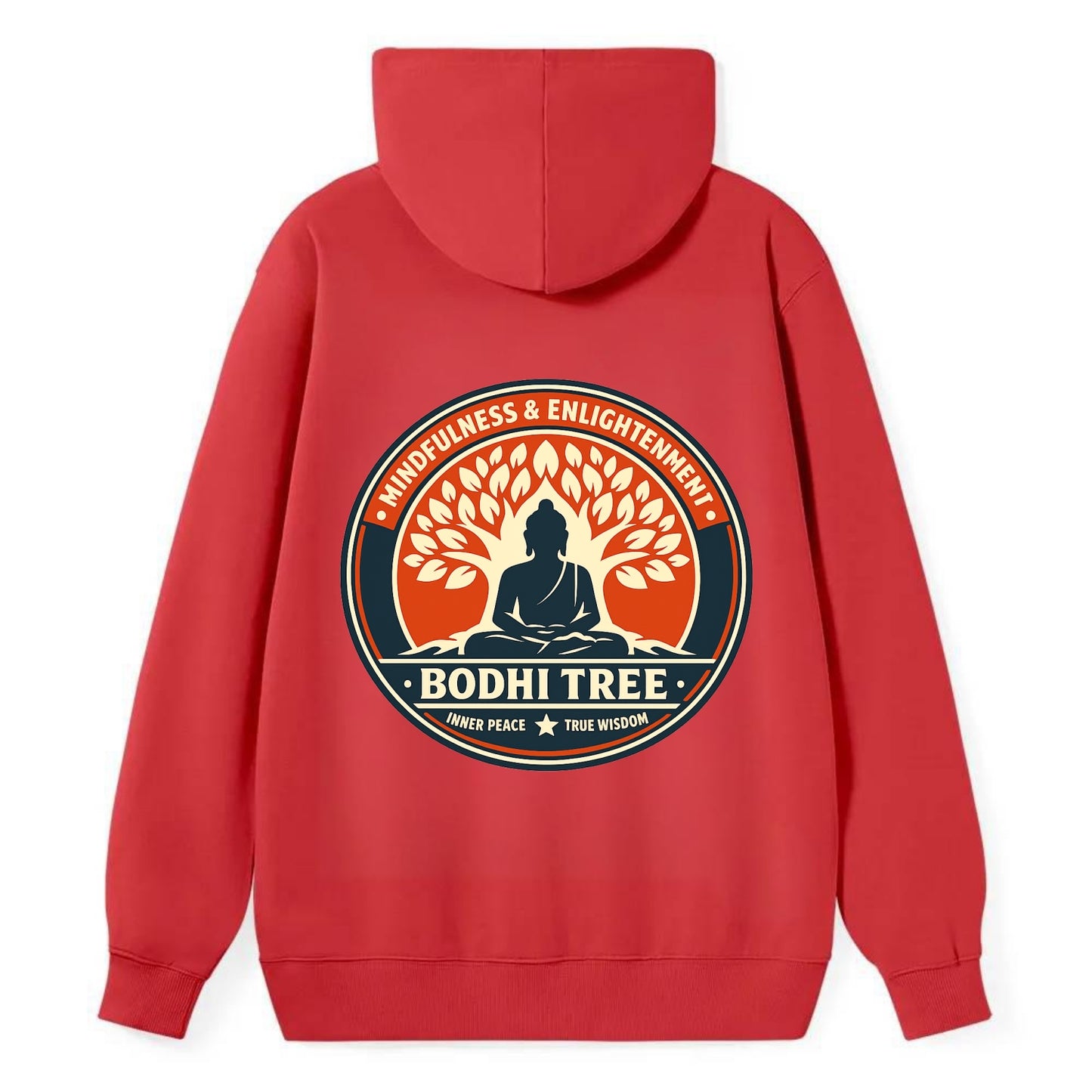 Zen Harmony Emblem - Classic Pullover Hoodie - Red