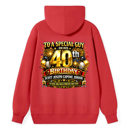 Special 40th Birthday - Classic Pullover Hoodie - Red