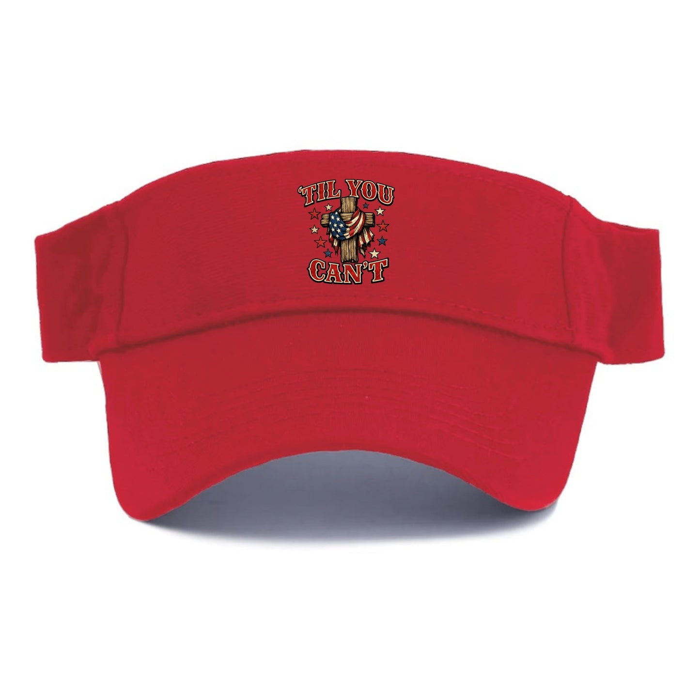 Til You Cant - Flag Cross - Visor - Red