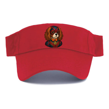 Cavalier King Charles Friendly Hero  - Visor - Red
