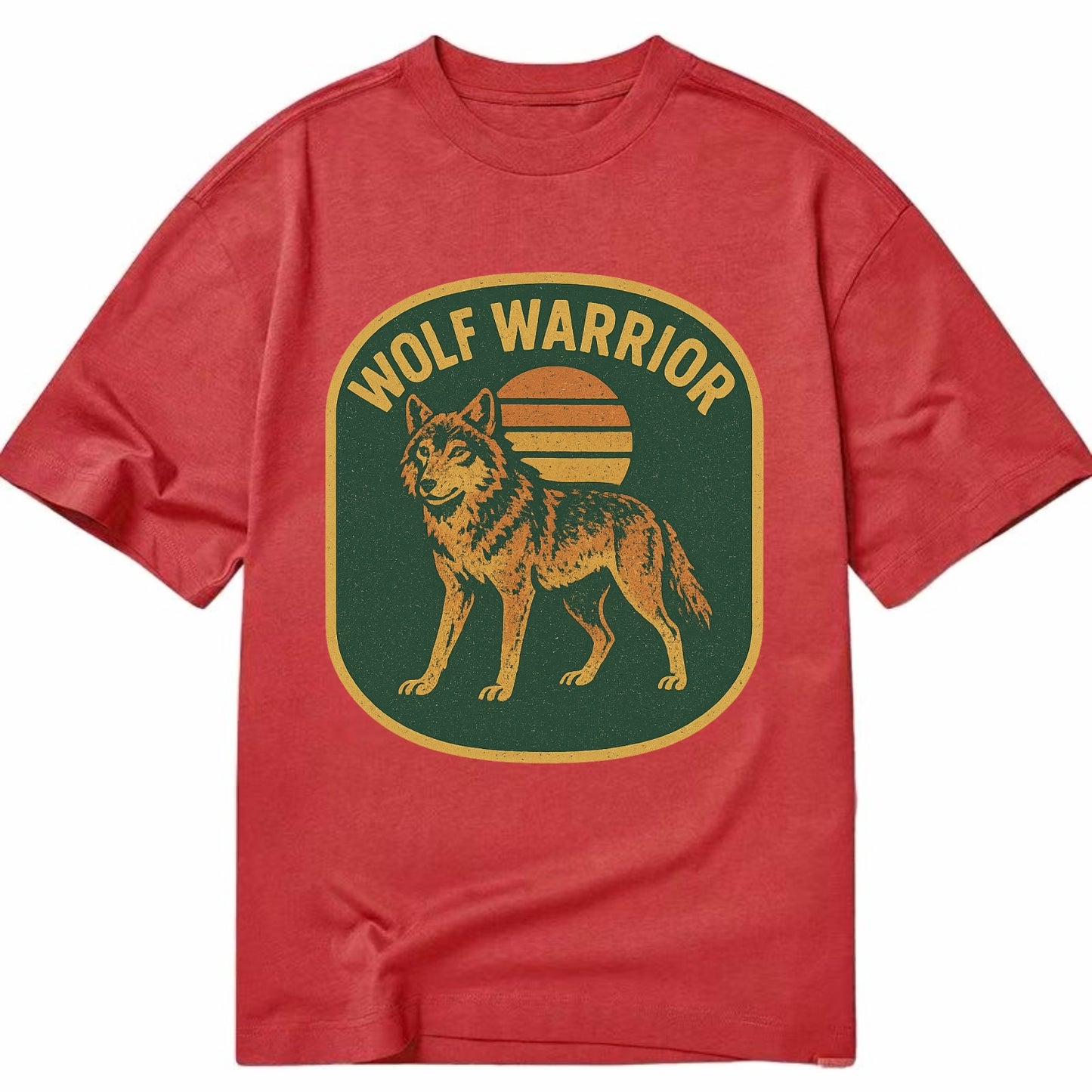 Wolf Warrior  - Classic T-shirt - Red