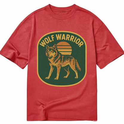 Wolf Warrior  - Classic T-shirt - Red