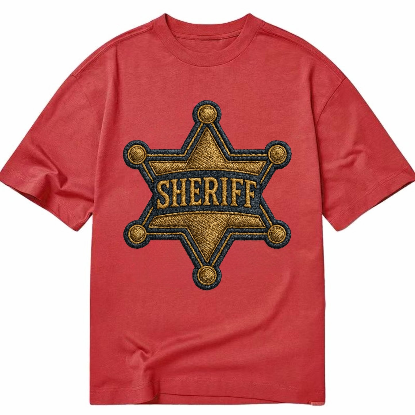Sheriff Badge  - Classic T-shirt - Red