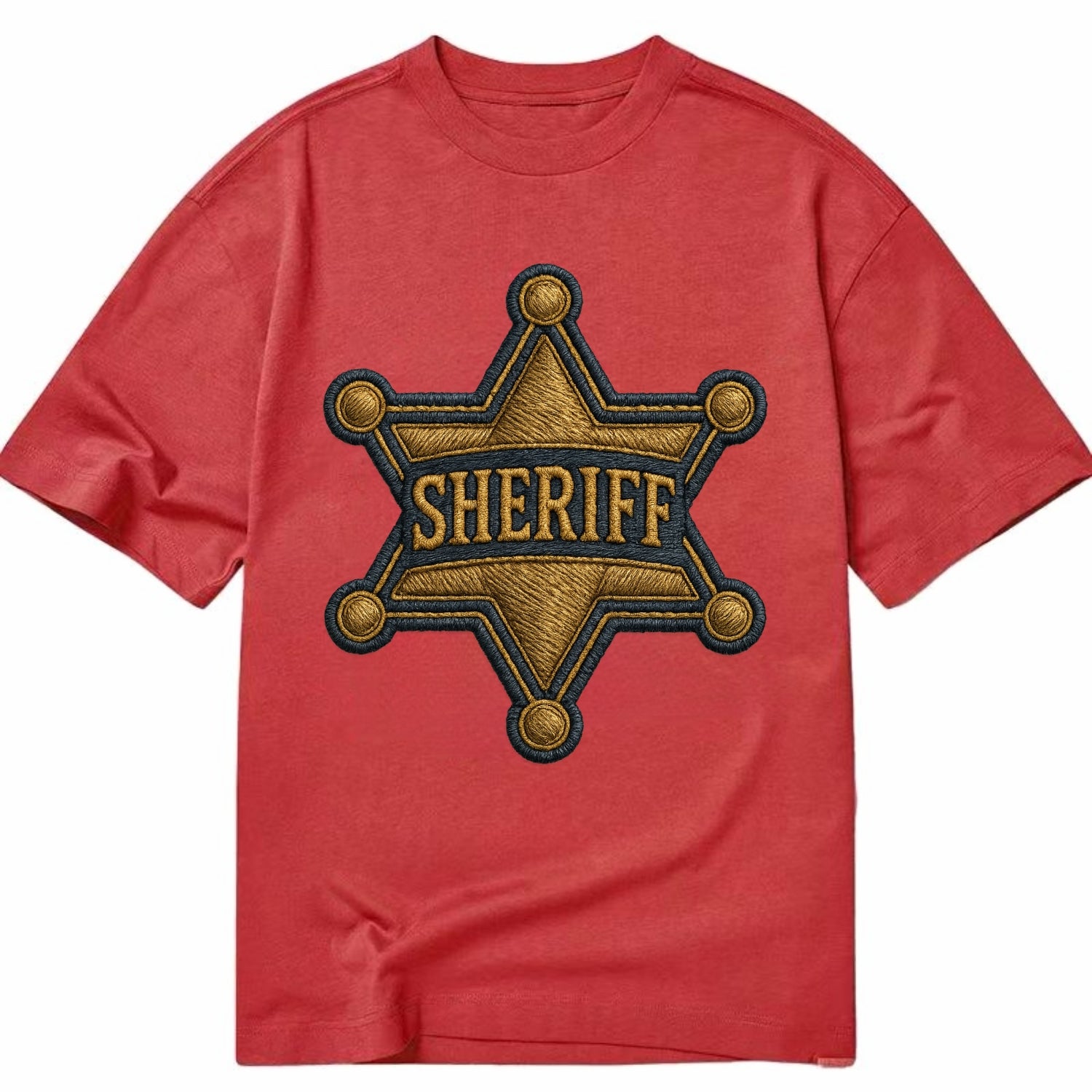 Sheriff Badge  - Classic T-shirt - Red