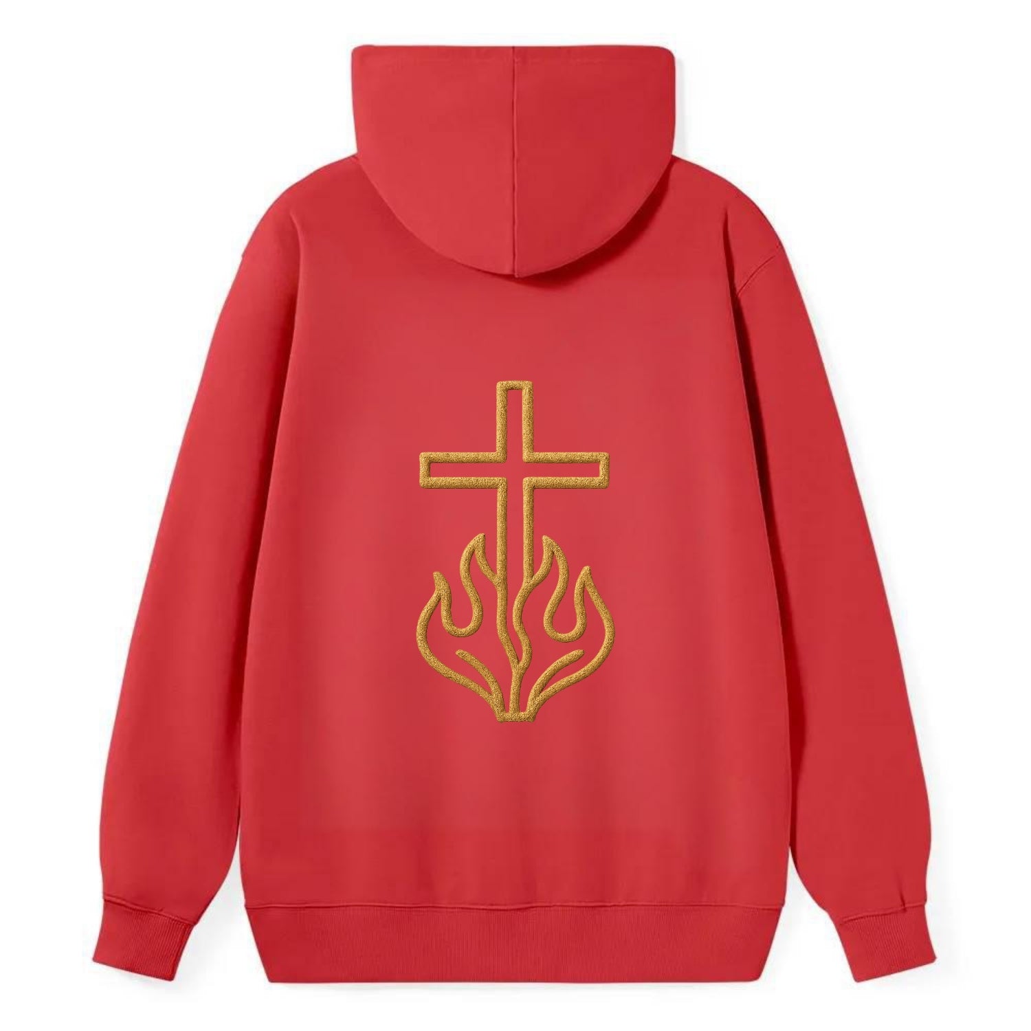Burning Bush Cross  - Classic Pullover Hoodie - Red