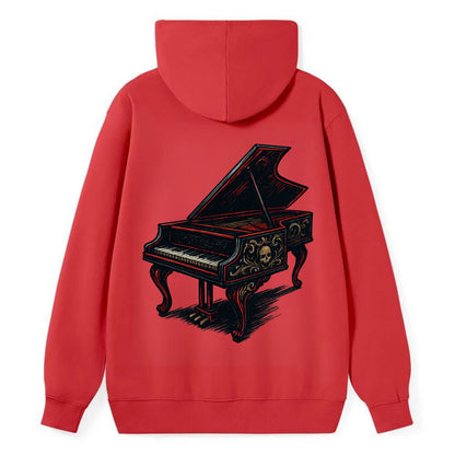Harpsichord with baroque decorative styling - Classic Pullover Hoodie - Red