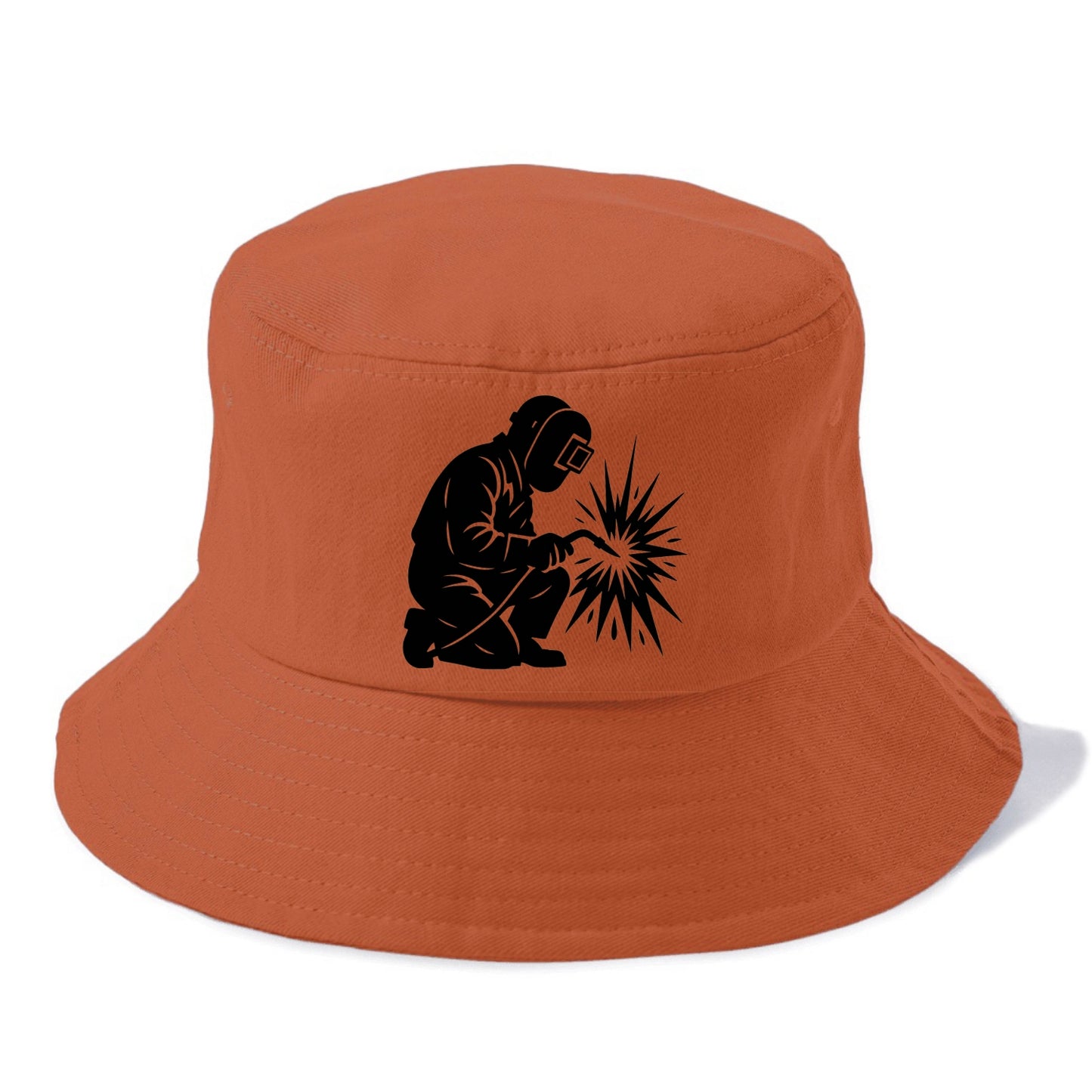 Welder sparks flying dramatically - Bucket Hat - Red
