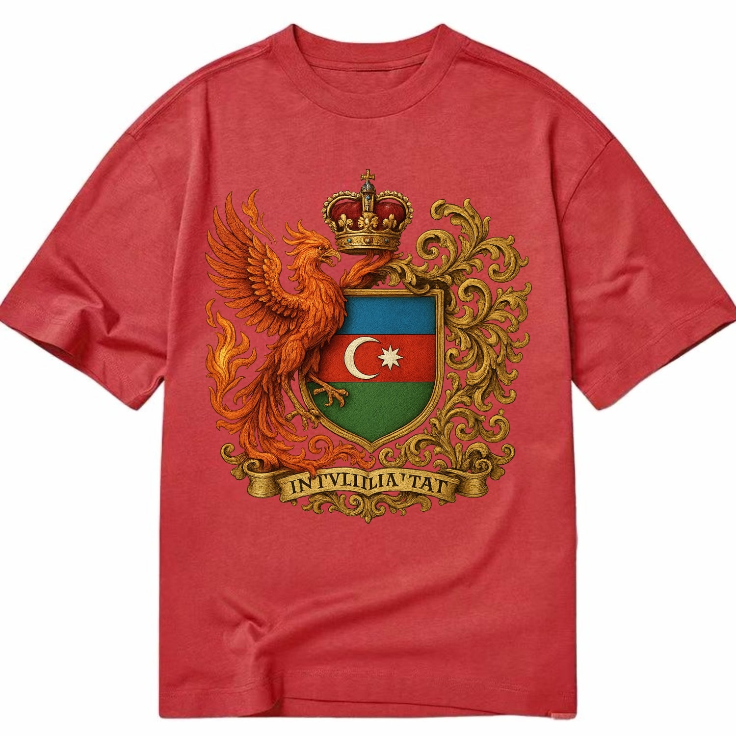 Azerbaijan Fire Phoenix Emblem  - Classic T-shirt - Red