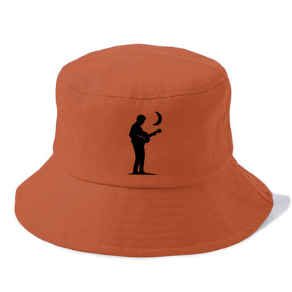 Guitarist playing acoustic under moonlight - Bucket Hat - Red