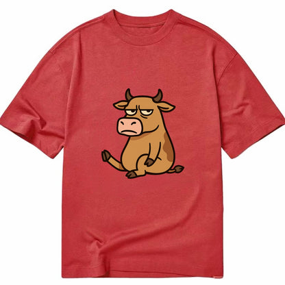 The Cow Judging Silently - Classic T-shirt - Red