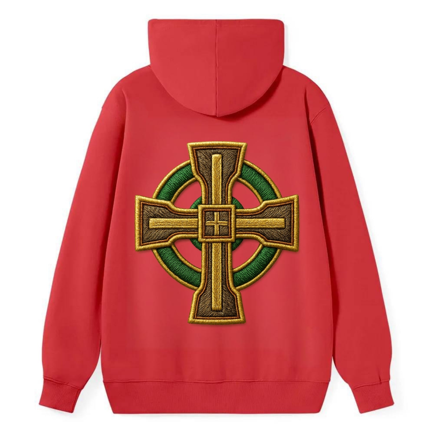 Durrow Cross - Classic Pullover Hoodie - Red
