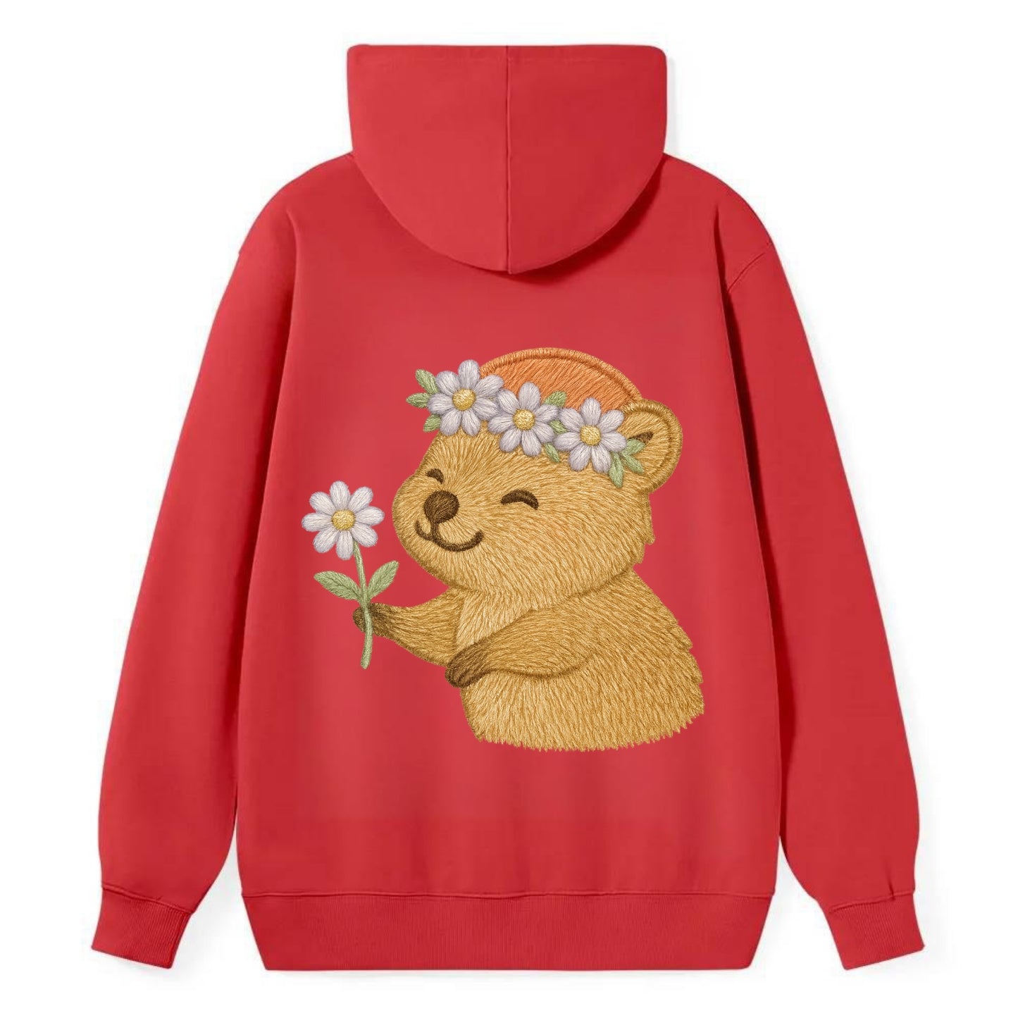 Quokka Daisy Chain - Classic Pullover Hoodie - Red