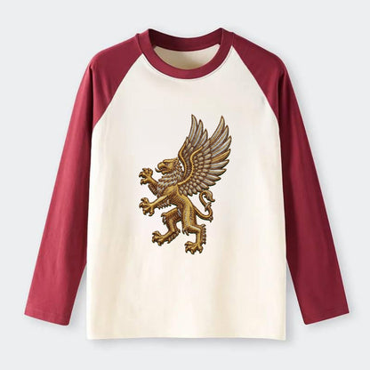 Griffin - Raglan Long Sleeve T-Shirt - Red