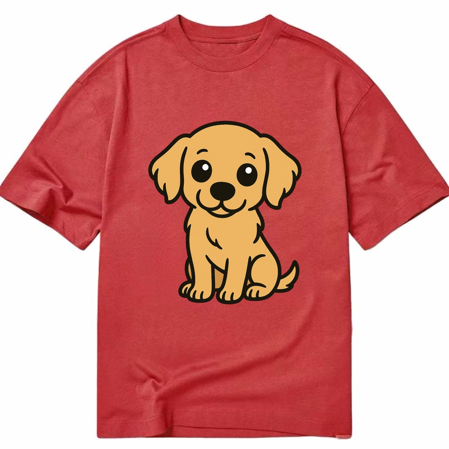Golden Retriever - Head tilt curious pose - Classic T-shirt - Red