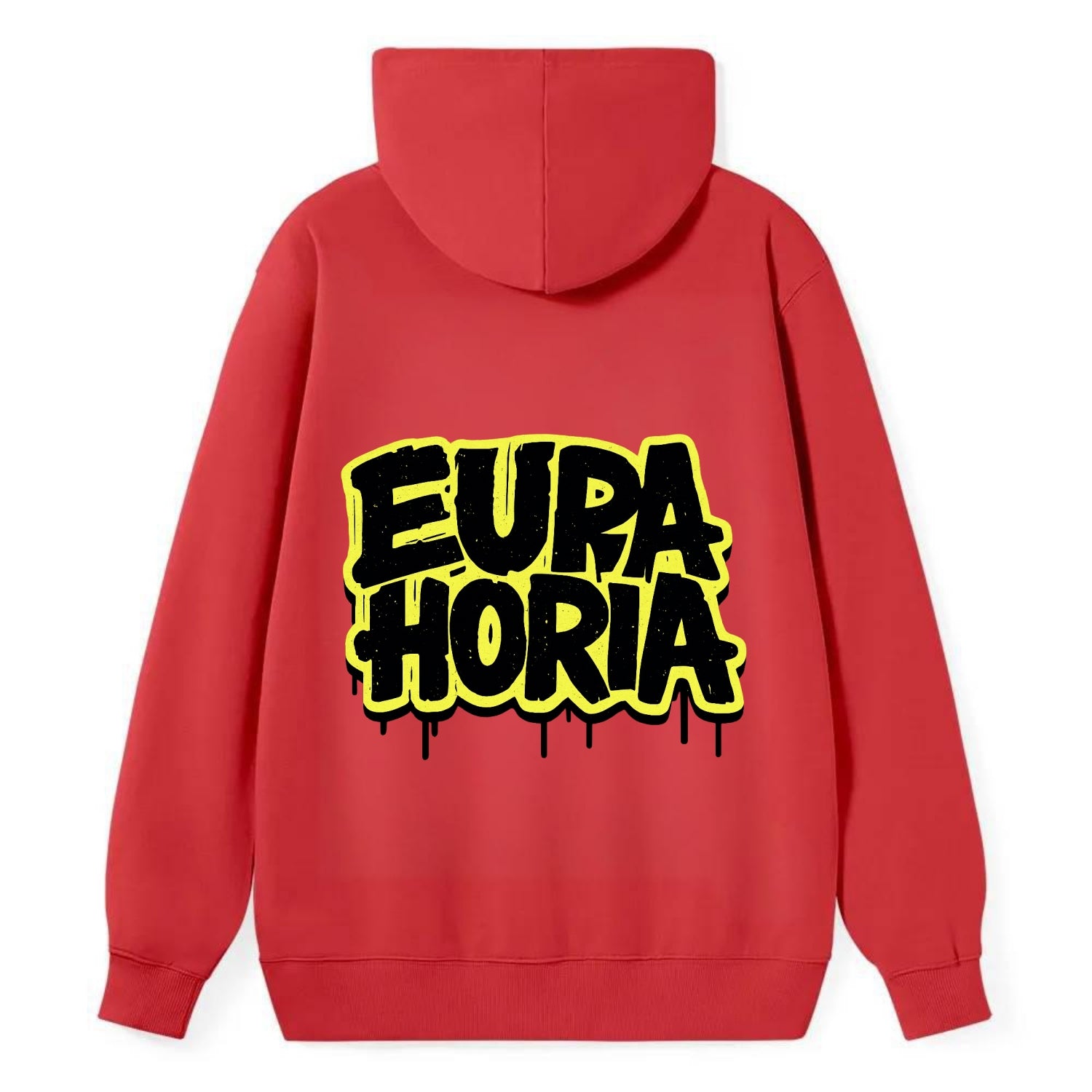 Bold typography design - "EUPHORIA" - intense happiness, ecstasy - Classic Pullover Hoodie - Red