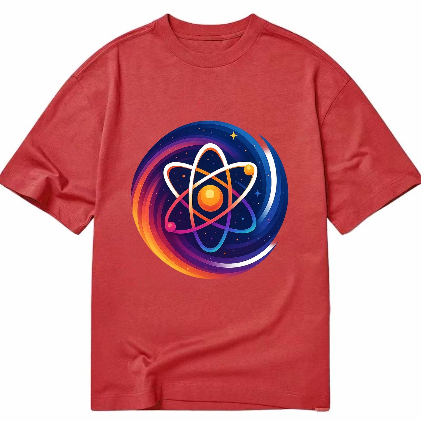Micro Macro - Atom structure expanding i - Classic T-shirt - Red