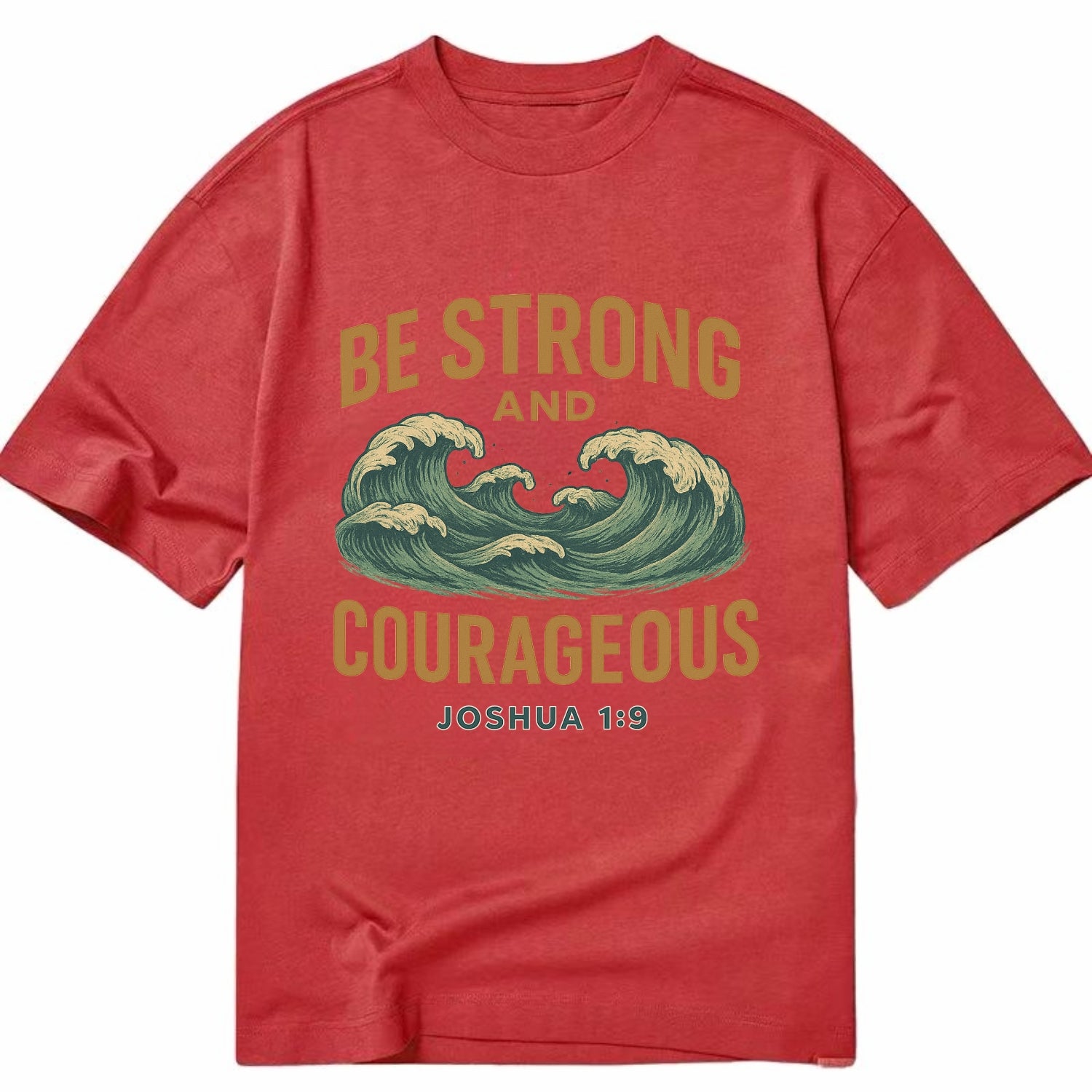 Joshua 1:9 Ocean - Classic T-shirt - Red