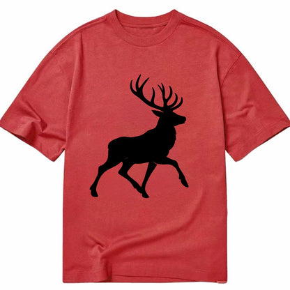 Deer with majestic antlers - Classic T-shirt - Red