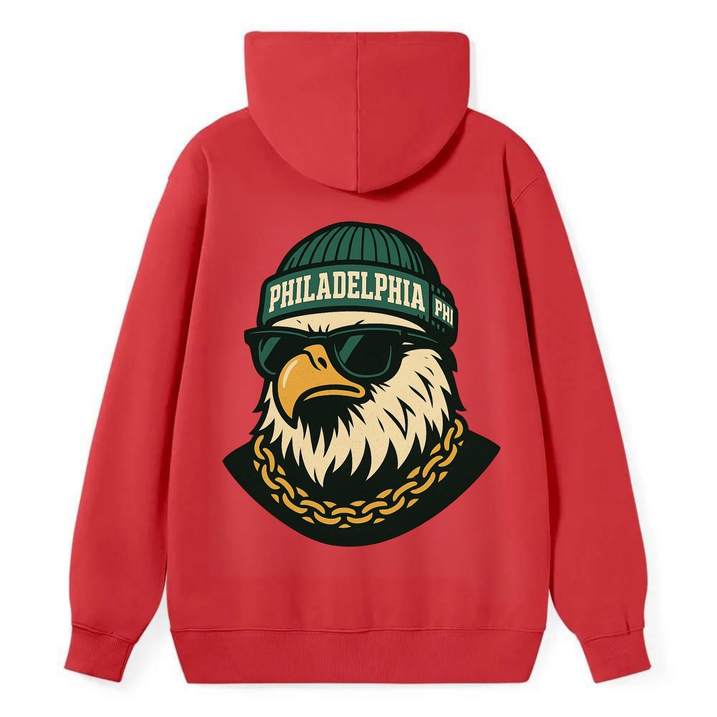 "eagle" "philadelphia" "phi" "green" "us East" - Classic Pullover Hoodie - Red