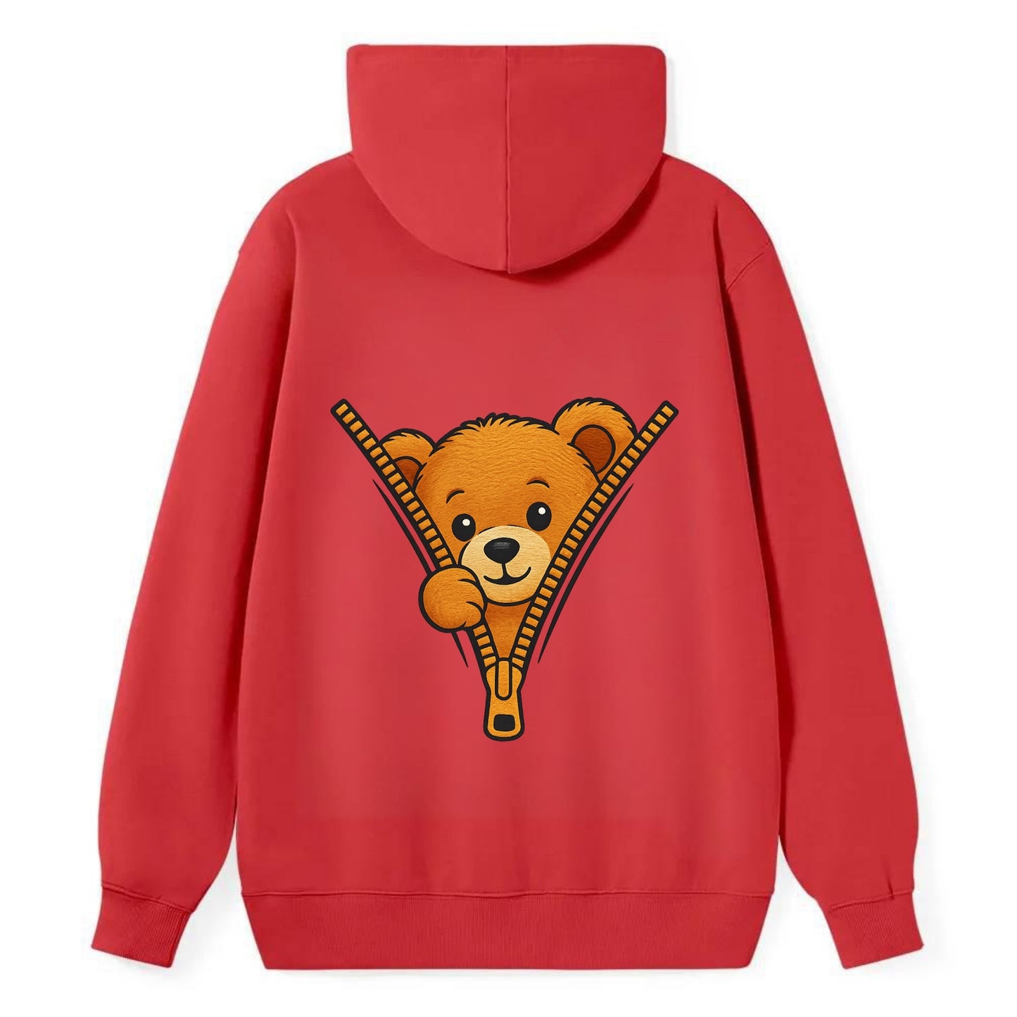 zipper bear - Classic Pullover Hoodie - Red