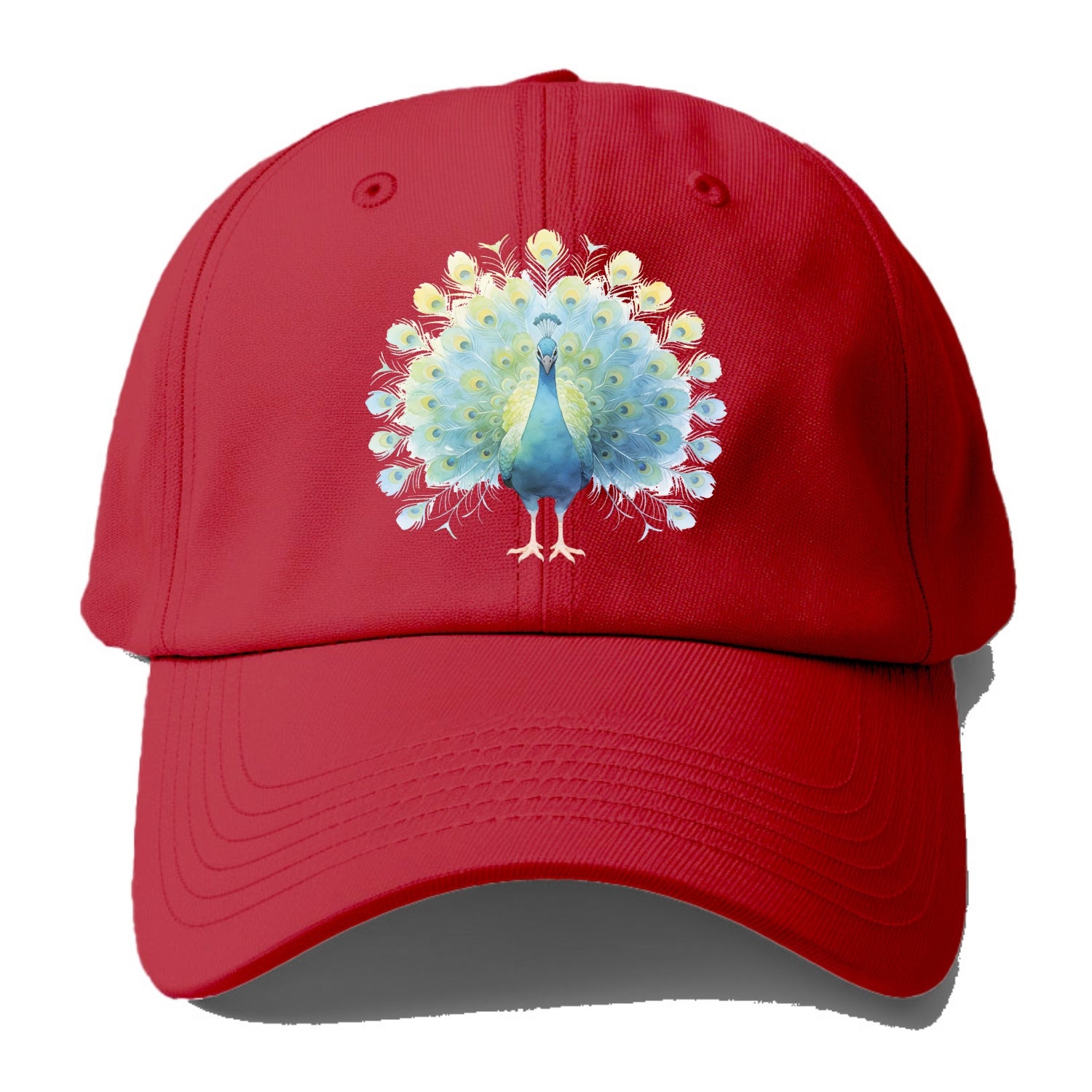 Peacock - Baseball Cap - Red