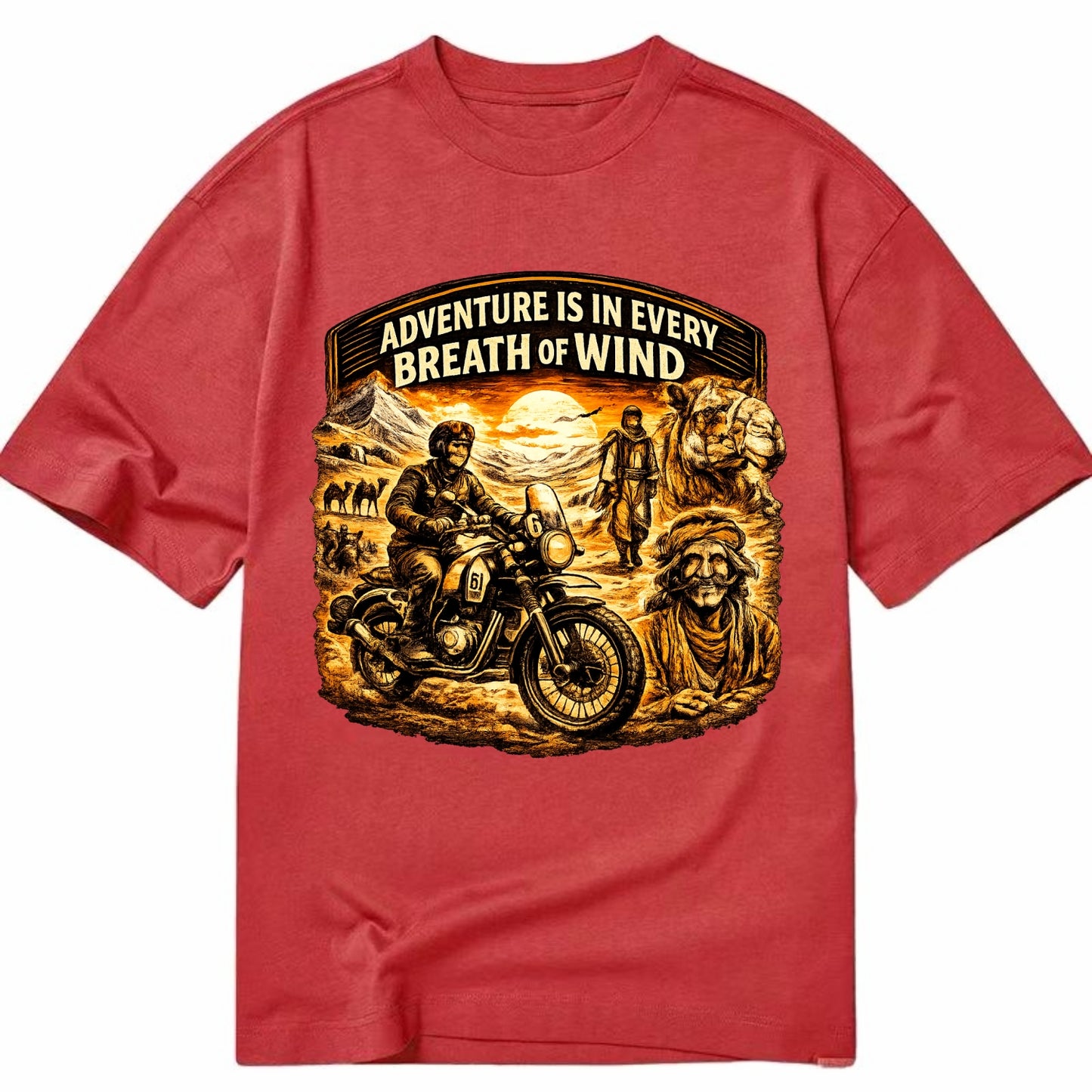 Adventure Vintage Rides - Classic T-shirt - Red