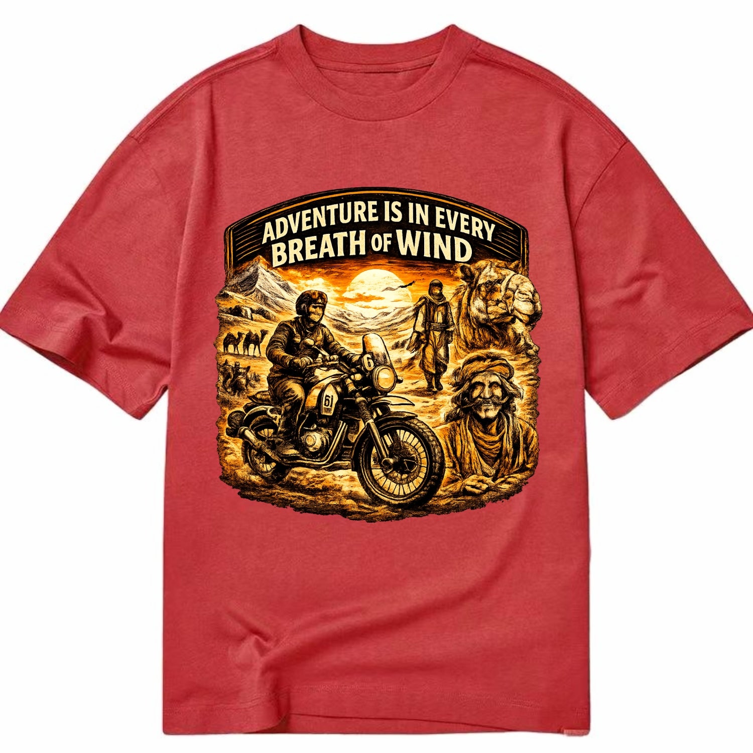 Adventure Vintage Rides - Classic T-shirt - Red