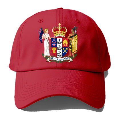 Coat Of Arms Of New Zealand - Baseball Cap - Red