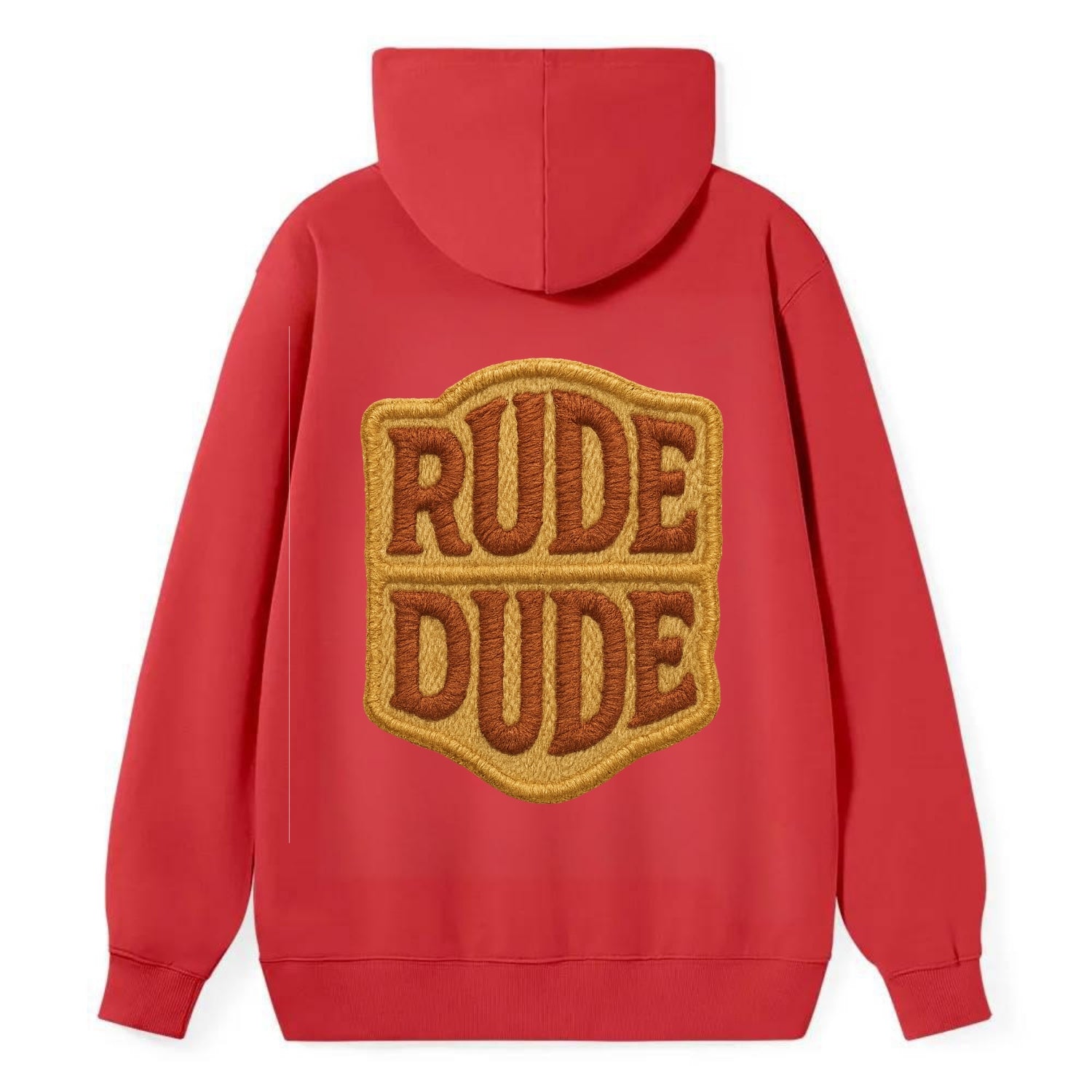RUDE;DUDE ENERGY Surf Green Trucker - Classic Pullover Hoodie - Red