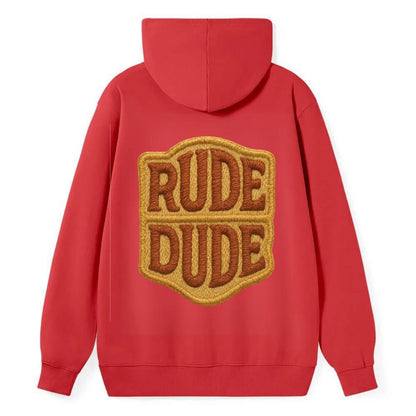 RUDE;DUDE ENERGY Surf Green Trucker - Classic Pullover Hoodie - Red